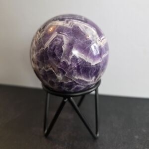Purple and White Crystal Sphere